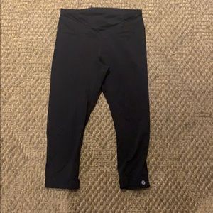Cropped black Lululemon leggings size 2